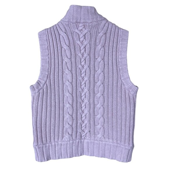 Juicy Couture Girls Quilted Vest Size 7 Blush Pink Cashmere Blend Sweater - Picture 2 of 6